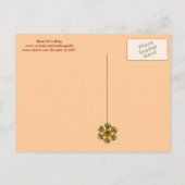 STORK BABY GIRL SHOWER PINK BLAUWE MONOGRAM UITNODIGING BRIEFKAART (Achterkant)