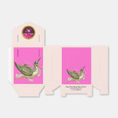 STORK BABY GIRL SHOWER PINK FUCHSIA GEM MONOGRAM BEDANKDOOSJES (Uitgevouwen)