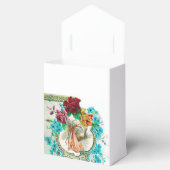 STORK BABY GIRL SHOWER PINK GEM MONOGRAM White Bedankdoosjes (Geopend)