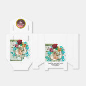 STORK BABY GIRL SHOWER PINK GEM MONOGRAM White Bedankdoosjes (Uitgevouwen)