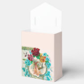 STORK BABY GIRL SHOWER PINK GEM STONE MONOGRAM BEDANKDOOSJES (Geopend)