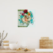 STORK BABY GIRL SHOWER POSTER (Keuken)