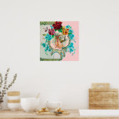 STORK BABY GIRL SHOWER POSTER (Keuken)