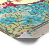 STORK BABY GIRL SHOWER Ruby Gem Stone Monogram Poster (Hoek)