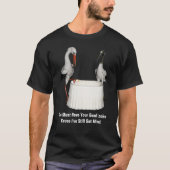 Stork Baby Humor T-shirt (Voorkant)