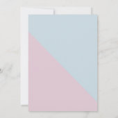 Stork Baby Roze of Blue Gender Reopenbaart Uitnodi (Achterkant)