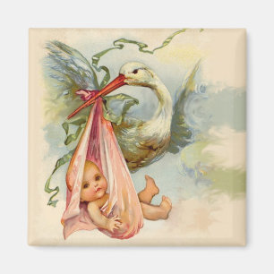 STORK BABY SHOWER 2 MAGNEET