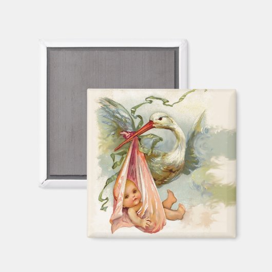 STORK BABY SHOWER 2 MAGNEET (Voorkant / Achterkant)