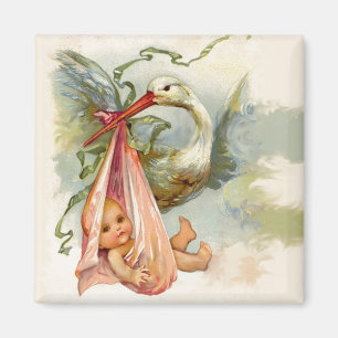 STORK BABY SHOWER 2 MAGNEET