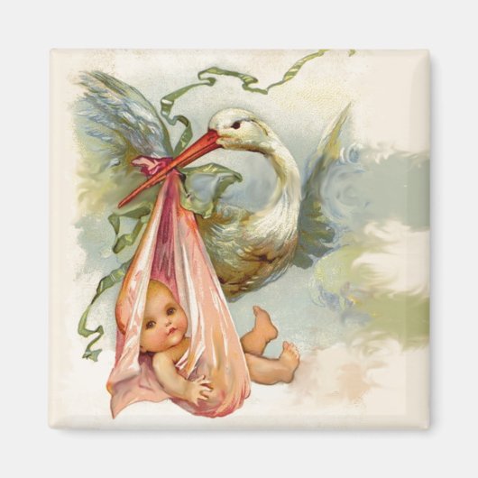 STORK BABY SHOWER 2 MAGNEET (Voorkant)