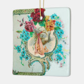 STORK BABY SHOWER 2 Red Ruby Keramisch Ornament (Links)