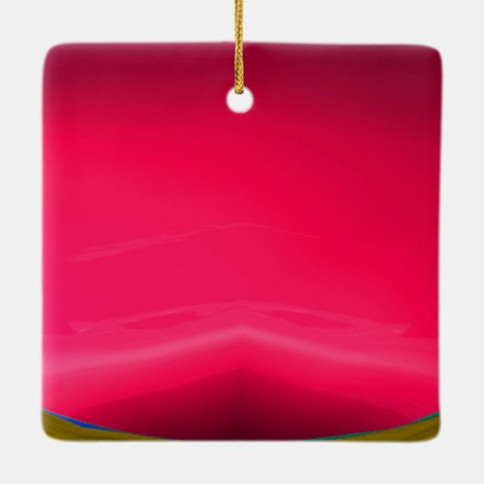 STORK BABY SHOWER 2 Red Ruby Keramisch Ornament (Achterkant)