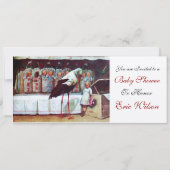 STORK BABY SHOWER 3, champagne metallic Kaart (Voorkant)