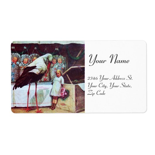 STORK BABY SHOWER 3 ETIKET (Voorkant)