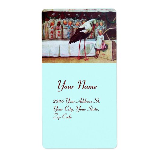 STORK BABY SHOWER 3 ETIKET (Voorkant)