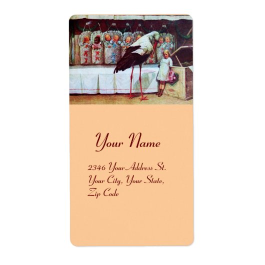 STORK BABY SHOWER 3 ETIKET (Voorkant)