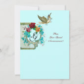 STORK BABY SHOWER 3 MONOGRAM KAART (Achterkant)