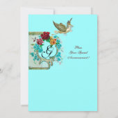 STORK BABY SHOWER 3 MONOGRAM KAART (Achterkant)