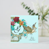 STORK BABY SHOWER 3 MONOGRAM KAART (Staand voorkant)