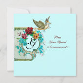 STORK BABY SHOWER 3 MONOGRAM KAART (Achterkant)