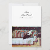 STORK BABY SHOWER 3, wit Kaart (Achterkant)