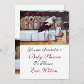 STORK BABY SHOWER 3, wit Kaart (Voorkant / Achterkant)