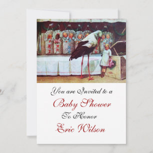 STORK BABY SHOWER 3, wit Kaart