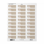 Stork Baby shower Adreslabel - roze Etiket (Full Sheet)