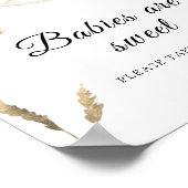 Stork baby shower - baby's zijn zoet poster (Hoek)