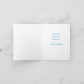 Stork Baby shower Blue Boy Bedankkaart (Binnen)