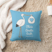 Stork Baby shower Blue Boy Kussen (Deken)