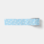 Stork Baby shower Blue Boy Satijnen Lint (Voorkant)