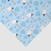 Stork Baby shower Blue Boy Tissuepapier (Detail)