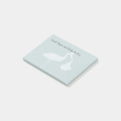 Stork Baby shower Blue Post it Notes (Schuin)