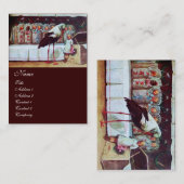 STORK BABY SHOWER bruin Visitekaartje (Voorkant / Achterkant)