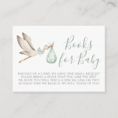 Stork Baby shower Green Book Request Kaart (Voorkant)