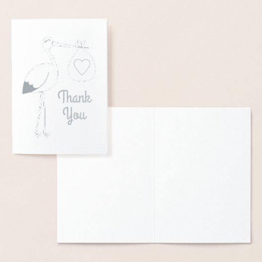 Stork Baby shower Green Spring Folie Kaarten (Display)