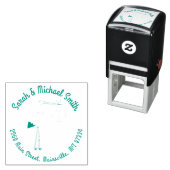 Stork Baby shower Green Spring Zelfinktende Stempel (In situ)