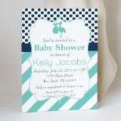 Stork Baby shower Invitation Kaart