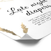 Stork baby shower - Late night luiers spel Poster (Hoek)