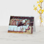 STORK BABY SHOWER Nieuwe baby's Neutraal Kaart (Gele Bloem)