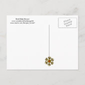 STORK BABY SHOWER nieuwe baby's Uitnodiging Briefkaart (Achterkant)