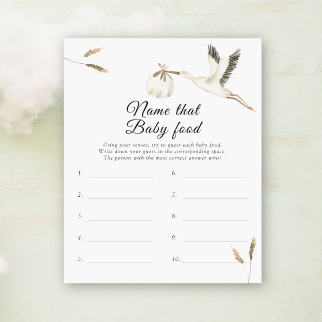 Stork baby shower - Noem dat baby voedsel (Creator heeft geüpload)