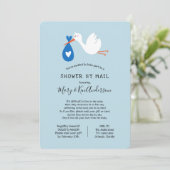 Stork Baby shower per post Kaart (Staand voorkant)