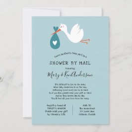 Stork Baby shower per post Kaart
