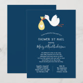 Stork Baby shower per post Kaart (Voorkant / Achterkant)