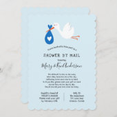 Stork Baby shower per post Kaart (Voorkant / Achterkant)