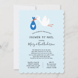 Stork Baby shower per post Kaart