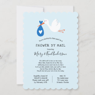 Stork Baby shower per post Kaart