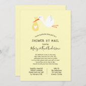 Stork Baby shower per post Kaart (Voorkant / Achterkant)